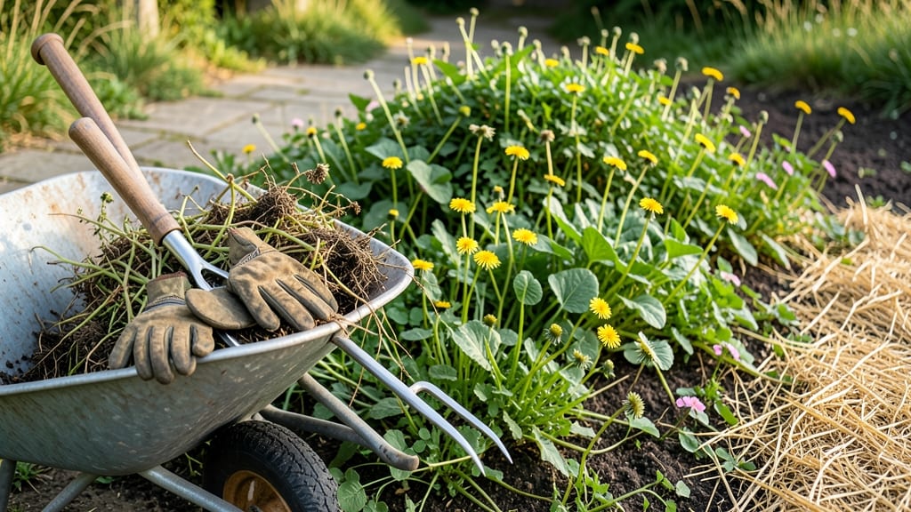 Large Leaf Garden Weeds: Targeted Pulling Technique for Stubborn Roots