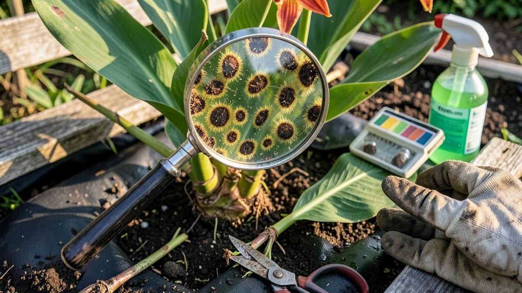 Canna Lily Leaf Problems: Fungal Spot Rescue With Copper Fungicide