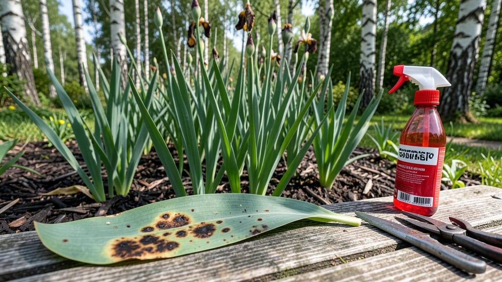 Leaf Spot on Iris: Fungal Blight Prevention With Organic Copper Spray