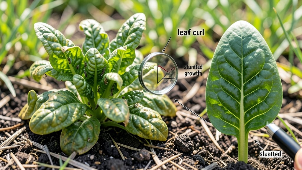 Spinach Leaf Curl: Copper Spray Cure for Crispy Edges and Spot Control