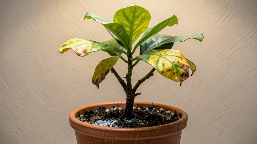 What Does an Overwatered Fiddle Leaf Fig Look Like?: Yellowing Leaves and Drooping Stems Revealed