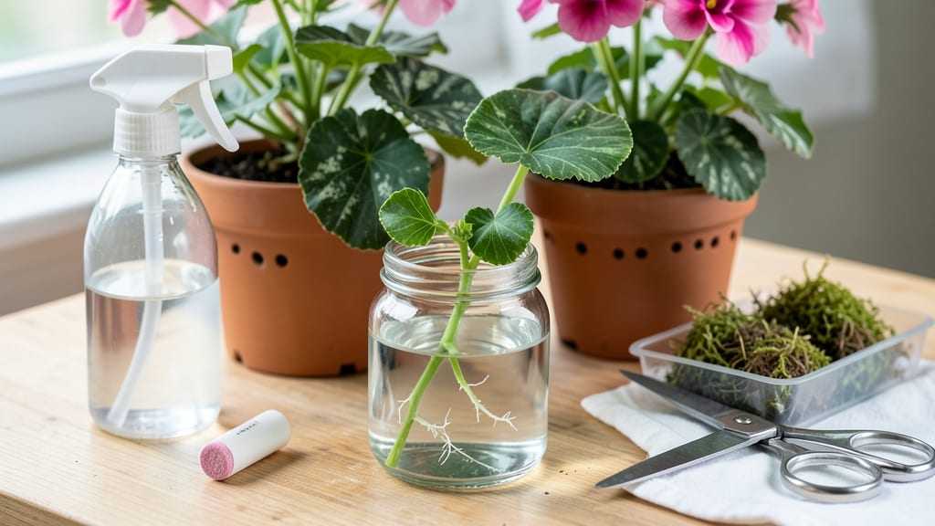 Propagating Geraniums From Leaf: Stem-Cutting Success With 90% Root Rate