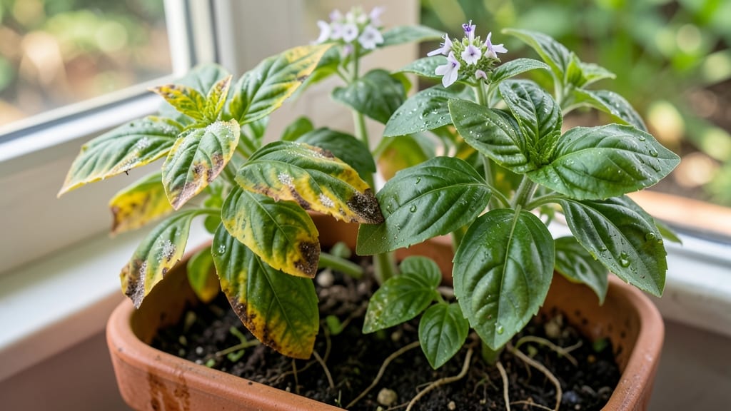 Basil Leaf Discoloration: Copper Spray Cure for Fungal Spot Revival