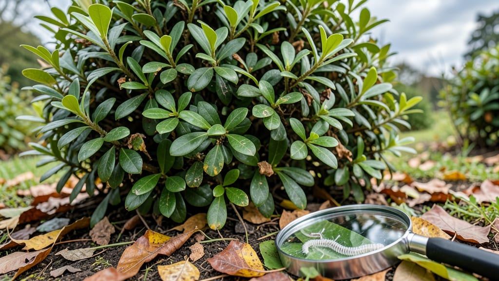 Boxwood Leaf Miner Damage: Copper Spray Protocol for Fungal Spot Eradication